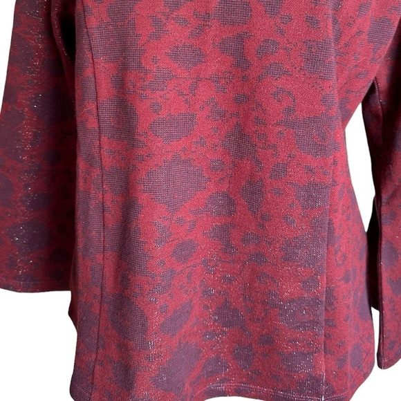 Soft Surroundings Jeri Jacquard Multi Floral Top Size PM 10/12 NWT - Picture 17 of 17